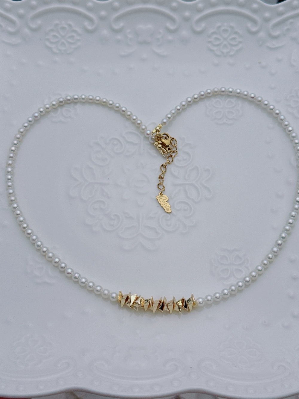 26X511 Handmade Freshwater Pearl Classic Necklace 16+2” 4mm Stainless Steel